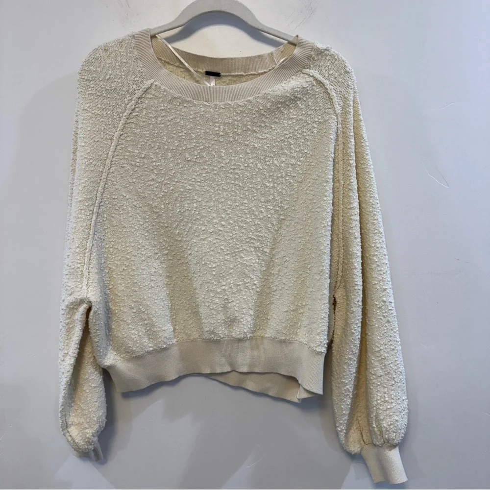 FREE PEOPLE Found My Friend Pullover Sweater Cream